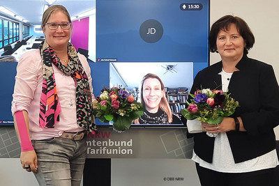 Der neue Vorstand der DBB NRW Frauenvertretung: Susanne Mosbach (stellv. Vorsitzende), Tanja Küsgens (stellv. Vorsitzende) und Diana Wedemeier (Vorsitzende). © DBB NRW
